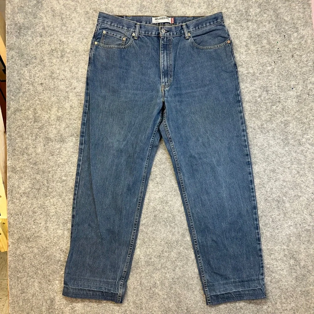 Lot of 3 Levi's 550 Relaxed Fit Jeans Mens 38x32 Blue Medium Wash Work Pants